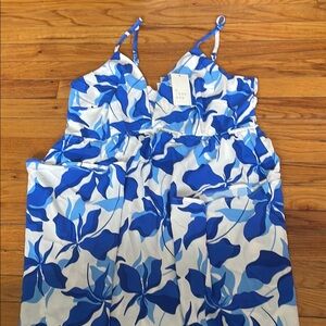 A New Day Blue and White Patterned Dress